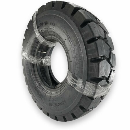 Rubbermaster 6.50-10 Industrial Lug 10 Ply Tube Type Forklift Tire W/ Flap 579602